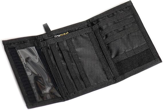 Chameleon Trifold Men's Nylon Wallet-Military Tactical Men Wallets- ID Card Holder - Canvas Thin Front Pocket Travel Wallet-Coin Zipper Pocket