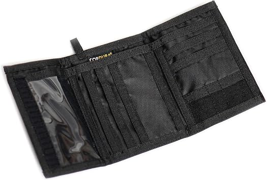 Chameleon Trifold Men's Nylon Wallet-Military Tactical Men Wallets- ID Card Holder - Canvas Thin Front Pocket Travel Wallet-Coin Zipper Pocket