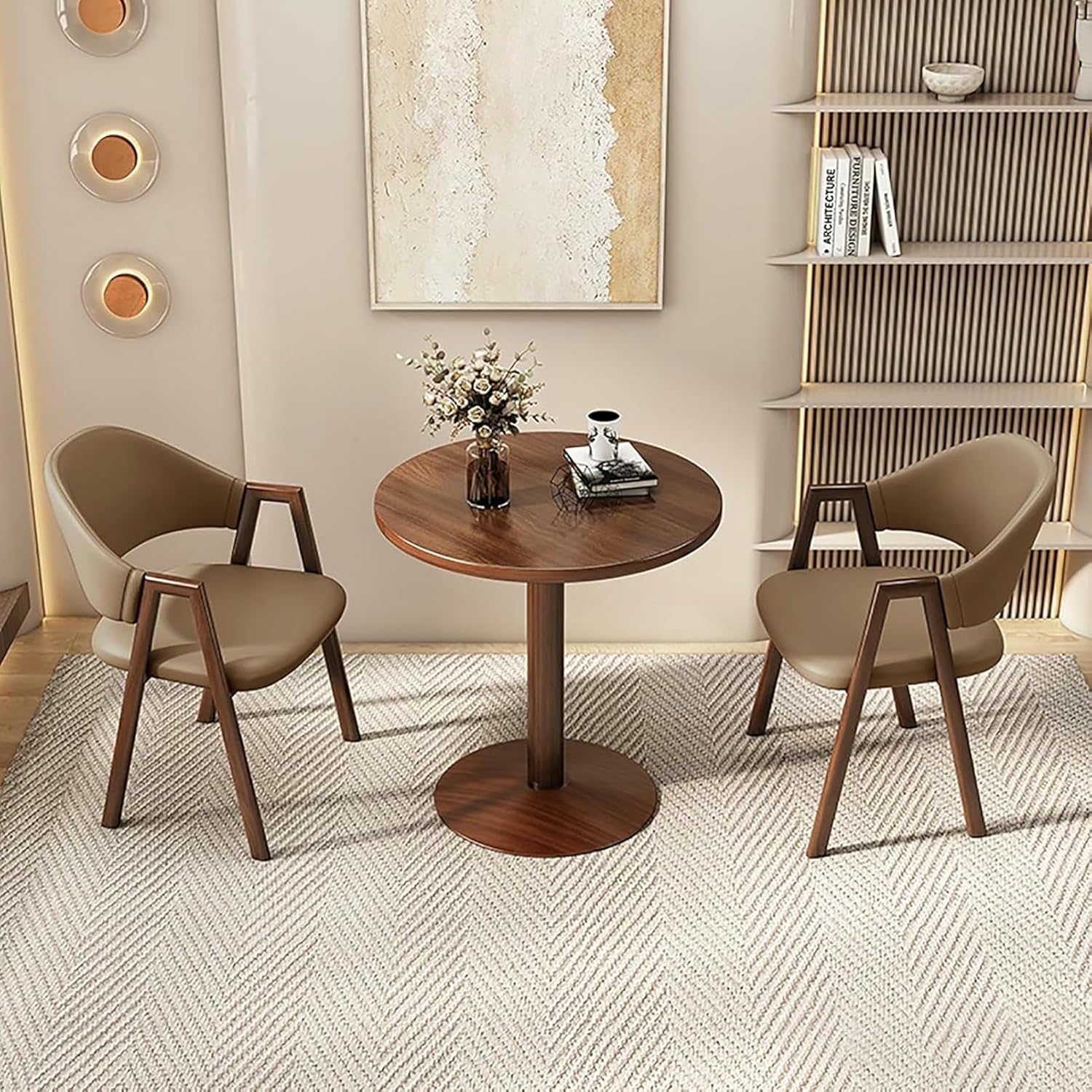 Office Reception Room Club Table and Chair Set, Business Reception and Negotiation Table, Coffee Table and Chair Set, for Lounge, Living Room, Kitchen