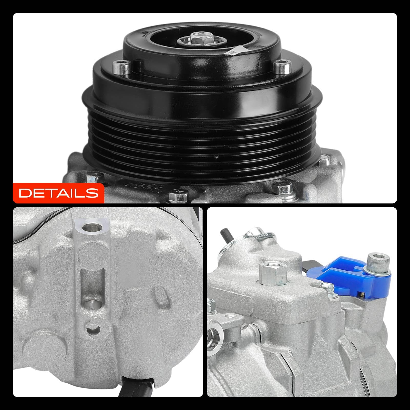 Frankberg Klimaanlagen Kompressor mit Kupplung Diesel Kompatibel mit Crafte.r 30-35 2E 2.0L Crafte.r 30-50 2E 2.0L Crafte.r 30-50 2F 2.0L Replace# 2E0820803H, inkl. Öl vorbereift