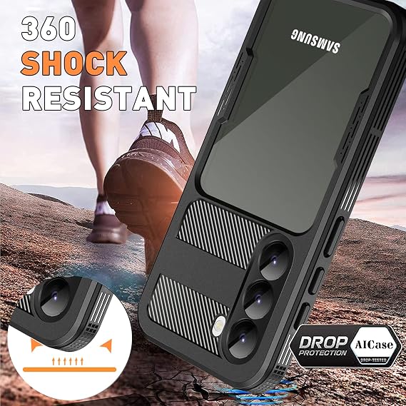 AICase Waterproof Case for Samsung Galaxy S23(6.1),Snowproof,Dustproof and Shockproof,IP68 Certified Full Body Protection Fully Sealed Underwater Cover for Samsung Galaxy S23 2023 Black