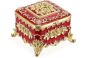Exquisite Red Jewelry Box: A Vintage Treasure for Precious Keepsakes