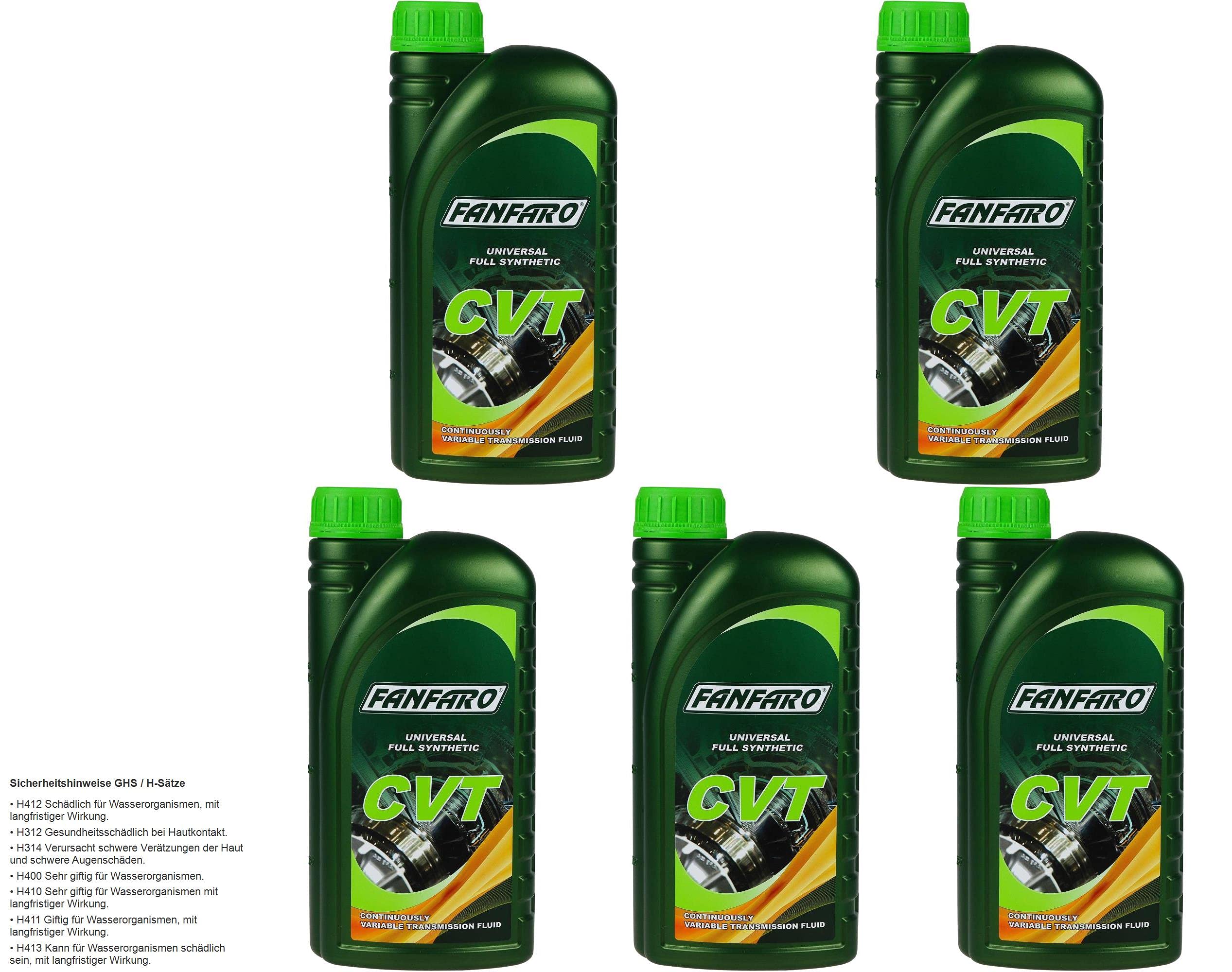Set 85459387 FF8601-1 5x1 Liter Original FANFARO Automatikgetriebeöl CVT Automatic Gear Oil Öl