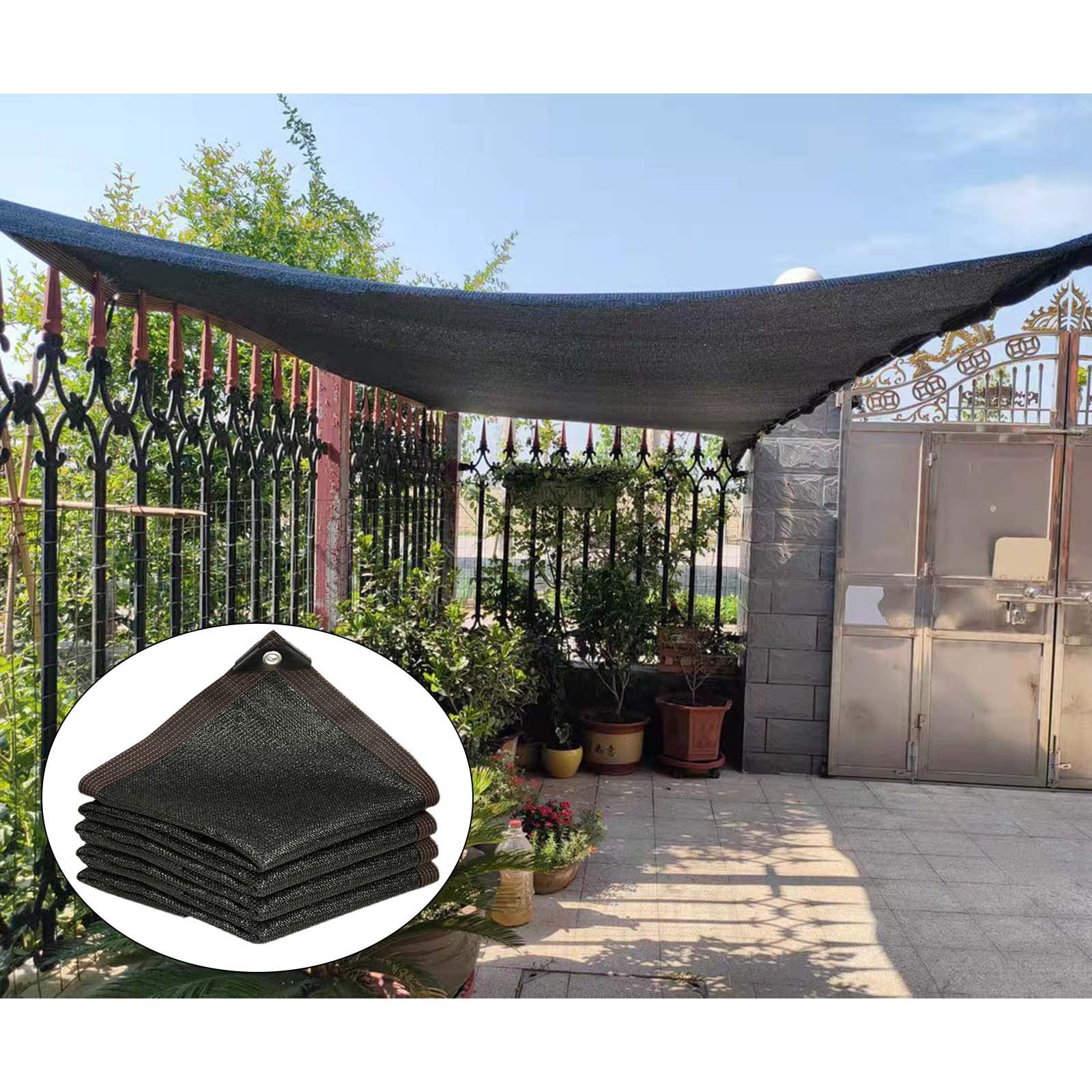 Toldo de malla con protección UV 85%, lona calada resistente para jardines