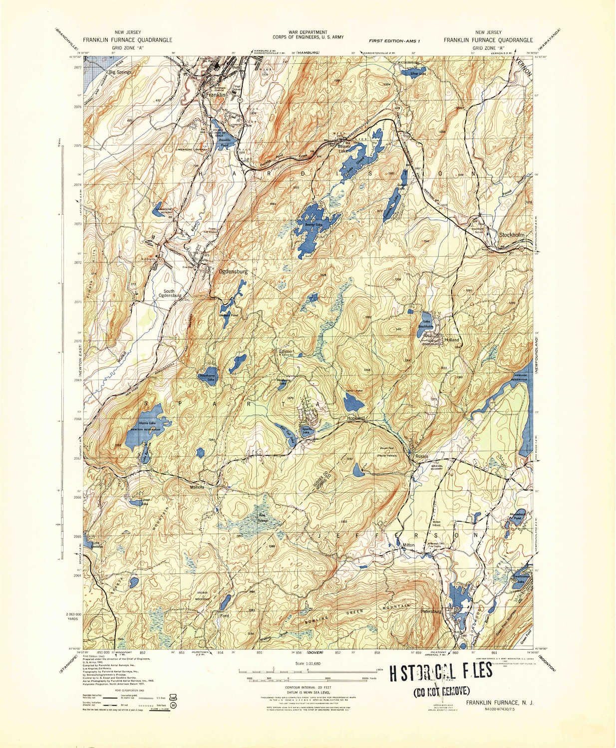 YellowMaps Franklin Furnace NJ topo map, 131680 Scale, 7.