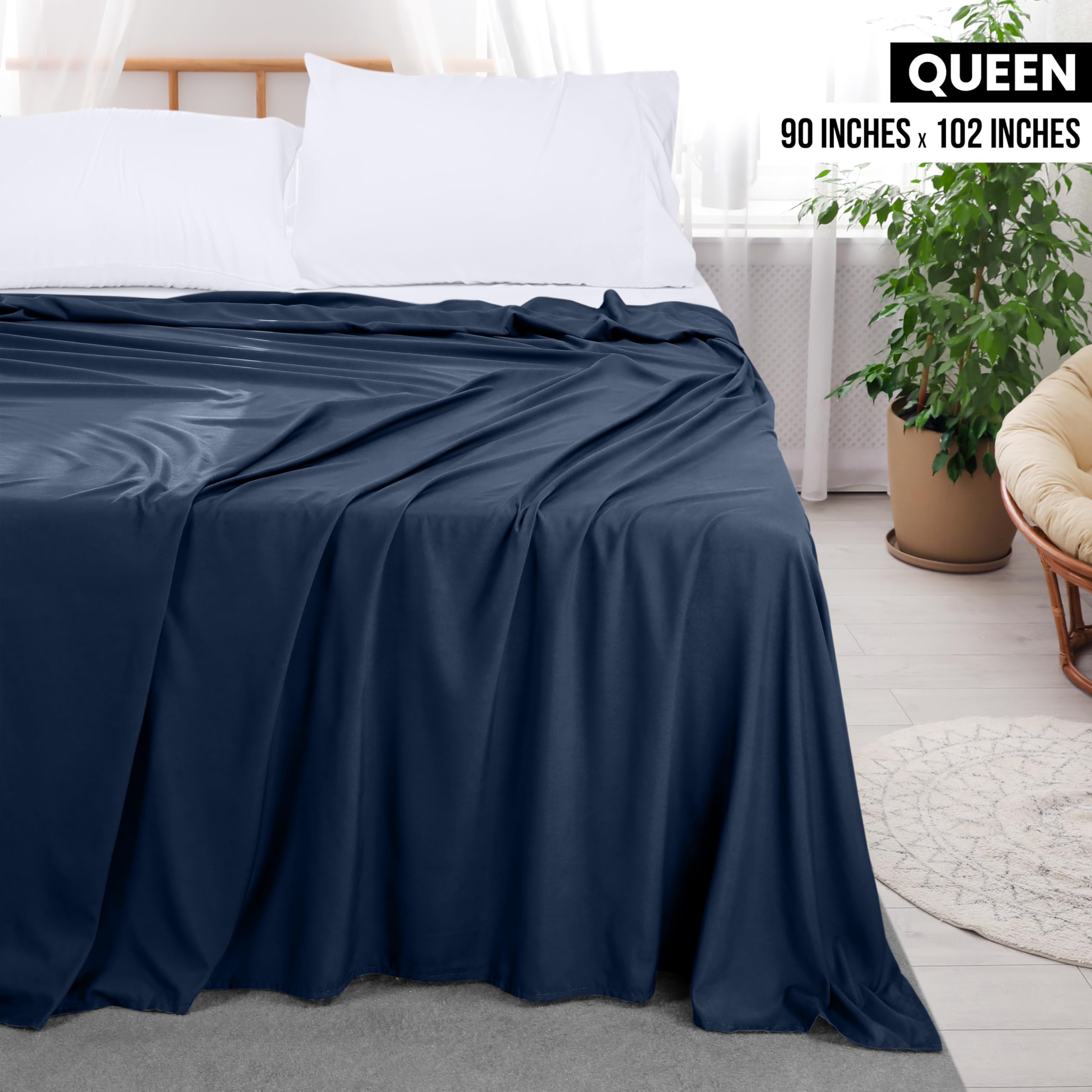 Utopia Bedding Bed Sheet, Soft Brushed Microfiber Fabric, Non-Shrinkable And Fade-Resistant, Easy Care, Only 1 Sheet - Image 2