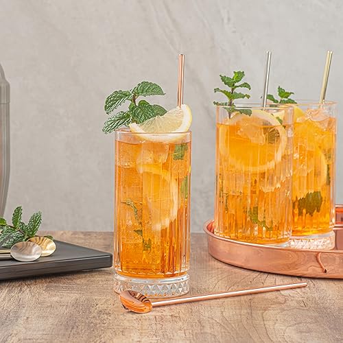 Miniatura 8 de Restaurantware Bar Lux - Pajitas de cuchara de 7.5 pulgadas, 2 popotes de cóctel reutilizables de grado alimenticio, cuchara incorporada, lavable en