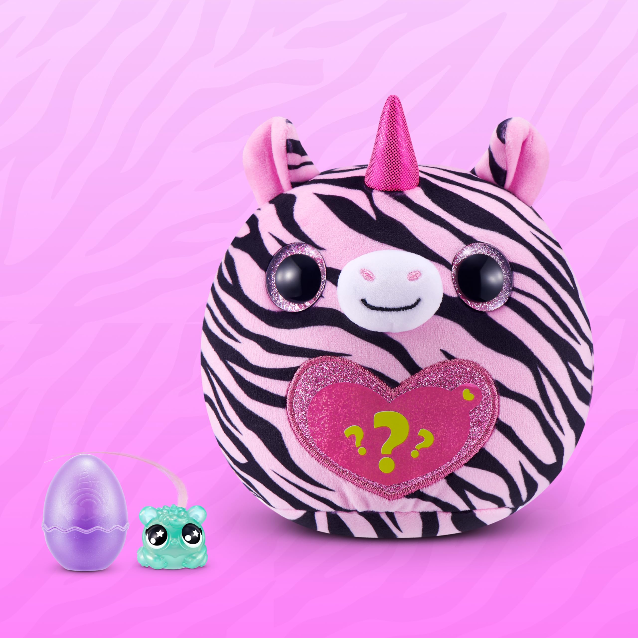 Rainbocorns Wild Heart Surprise (Zebra) by ZURU - Collectible Plush Toy with Surprises, Mystery Egg for Girls & Boys Ages 3+ - Image 4