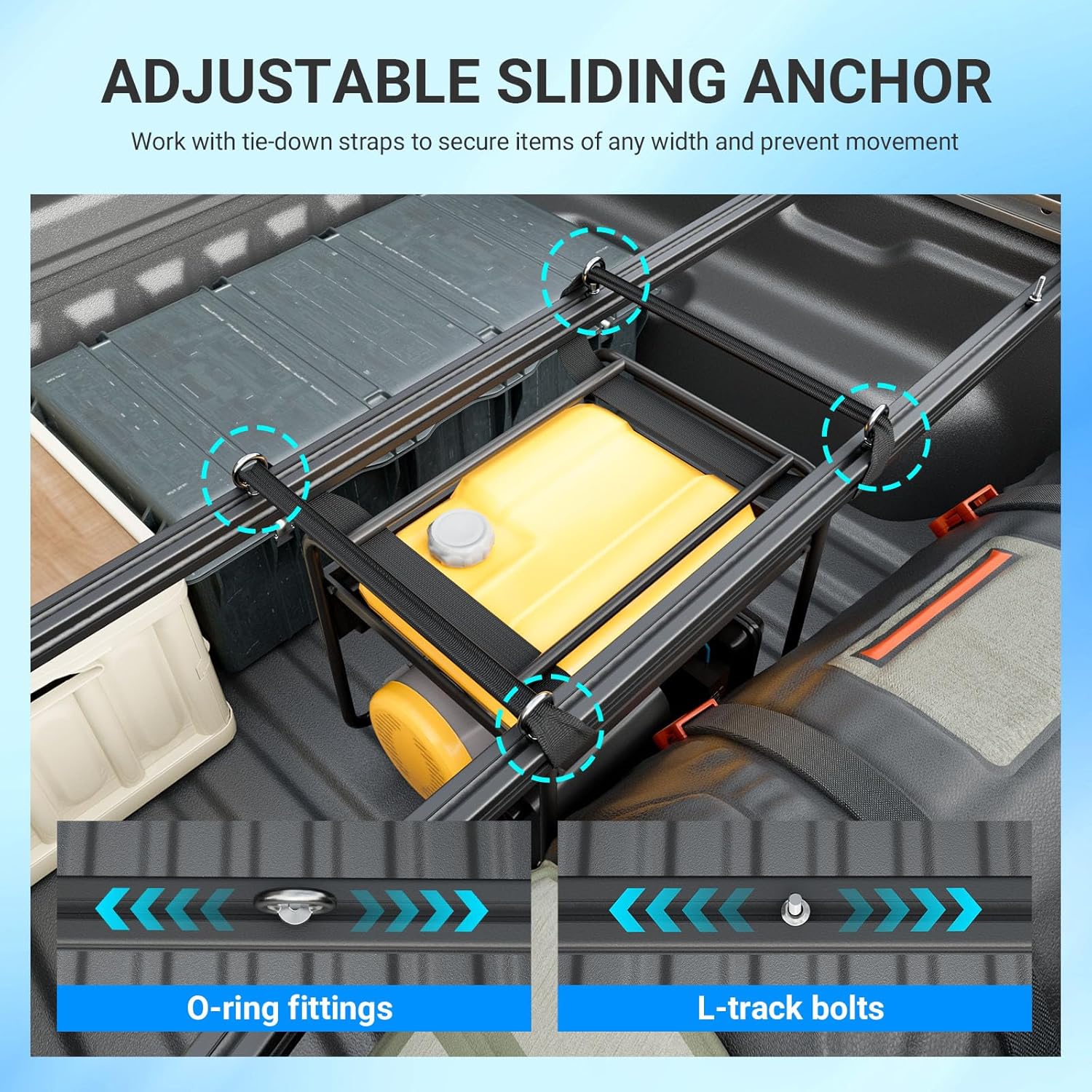 Truck Bed Divider Compatible with 2022-2026 Ford Maverick Cargo Manager Molle Panel Truck Bed Organizer Cargo Bar Replacement for 2022-2026 Ford Maverick Accessories