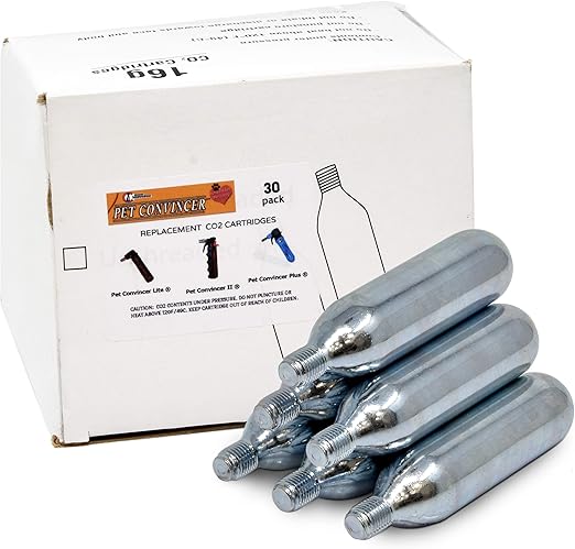 30 Pack Original Replacement CO2 Cartridges for Pet Convincer, Pet Convincer II, Pet Convincer Plus, and Pet Convincer LITE