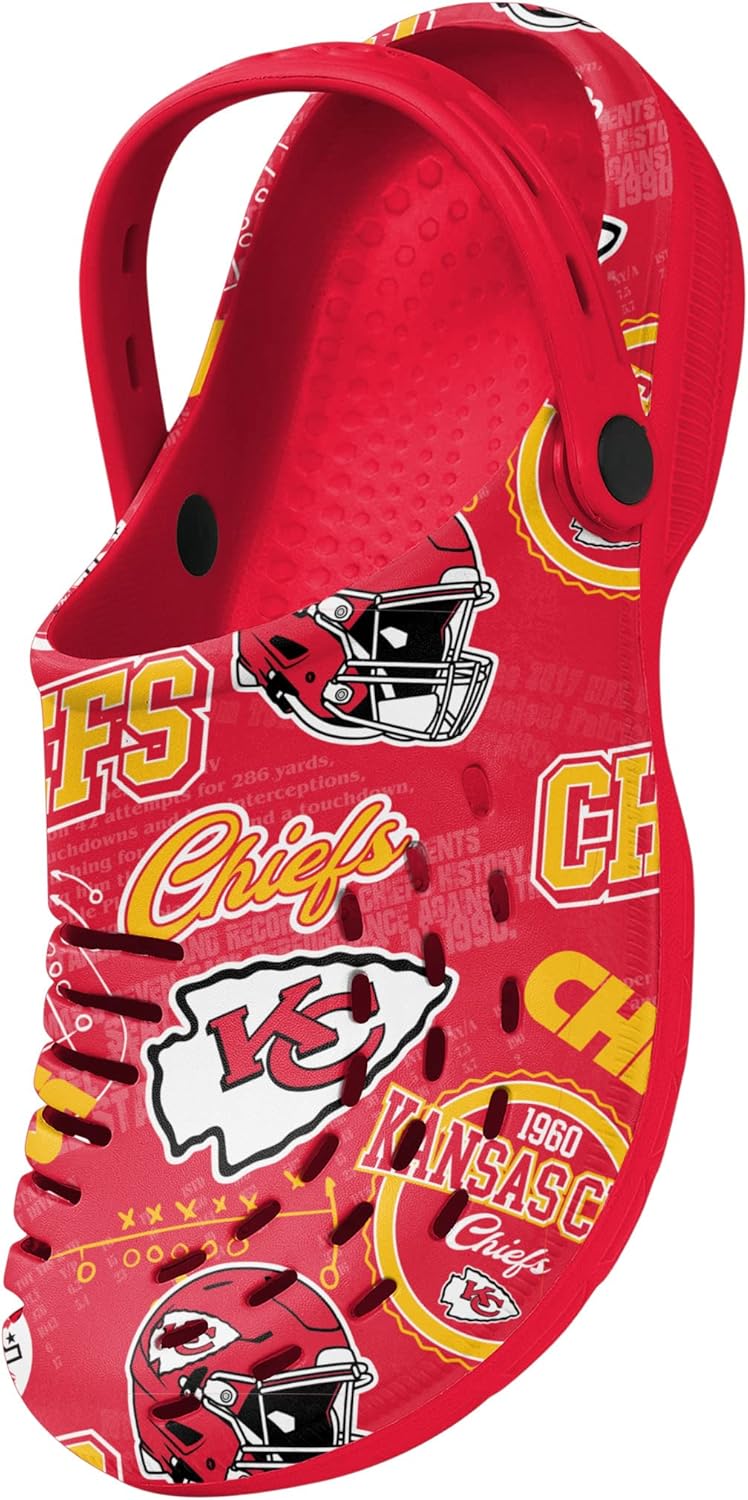 FOCO Arizona Cardinals NFL Mens Historic Print Clog with Strap - Image 3