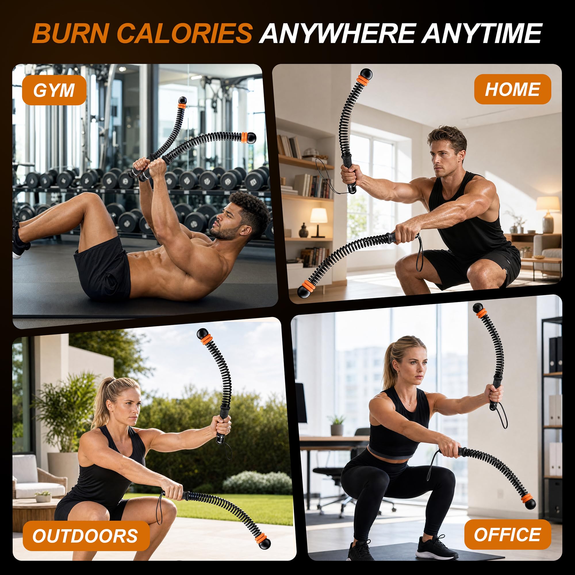 Corde da combattimento senza fili, corda da allenamento ponderata per palestra domestica, attrezzatura per allenamento di resistenza regolabile per HIIT, cardio, core e fitness per tutto il