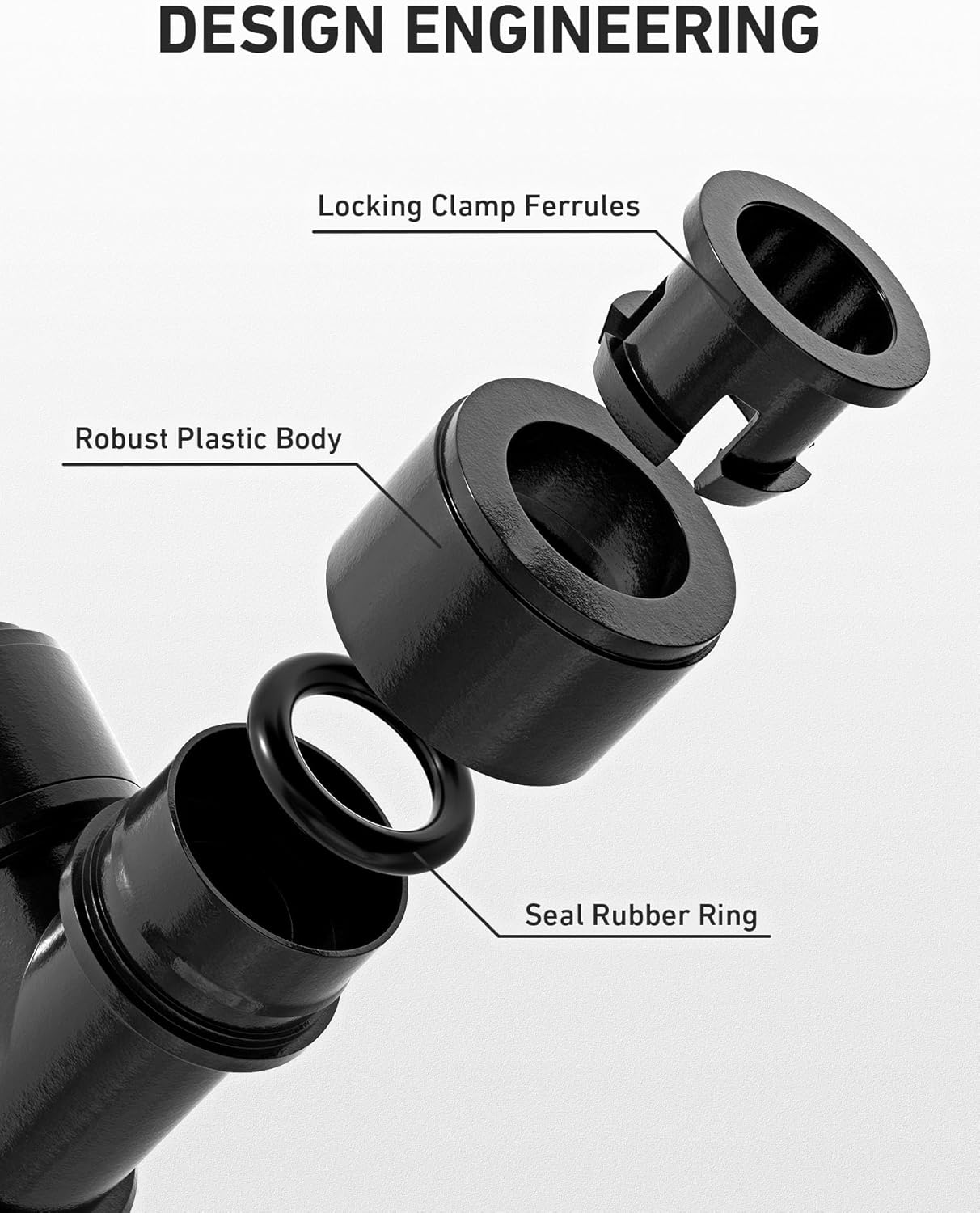 EVOULTES 16 Pack 1/4" Quick Connect Drip Irrigation Tee Fittings for 1/4 Inch Irrigation Tubing, Leak Free Fitting for Drip Irrigation System, Durable & Easy to Install for Gardens & Farms