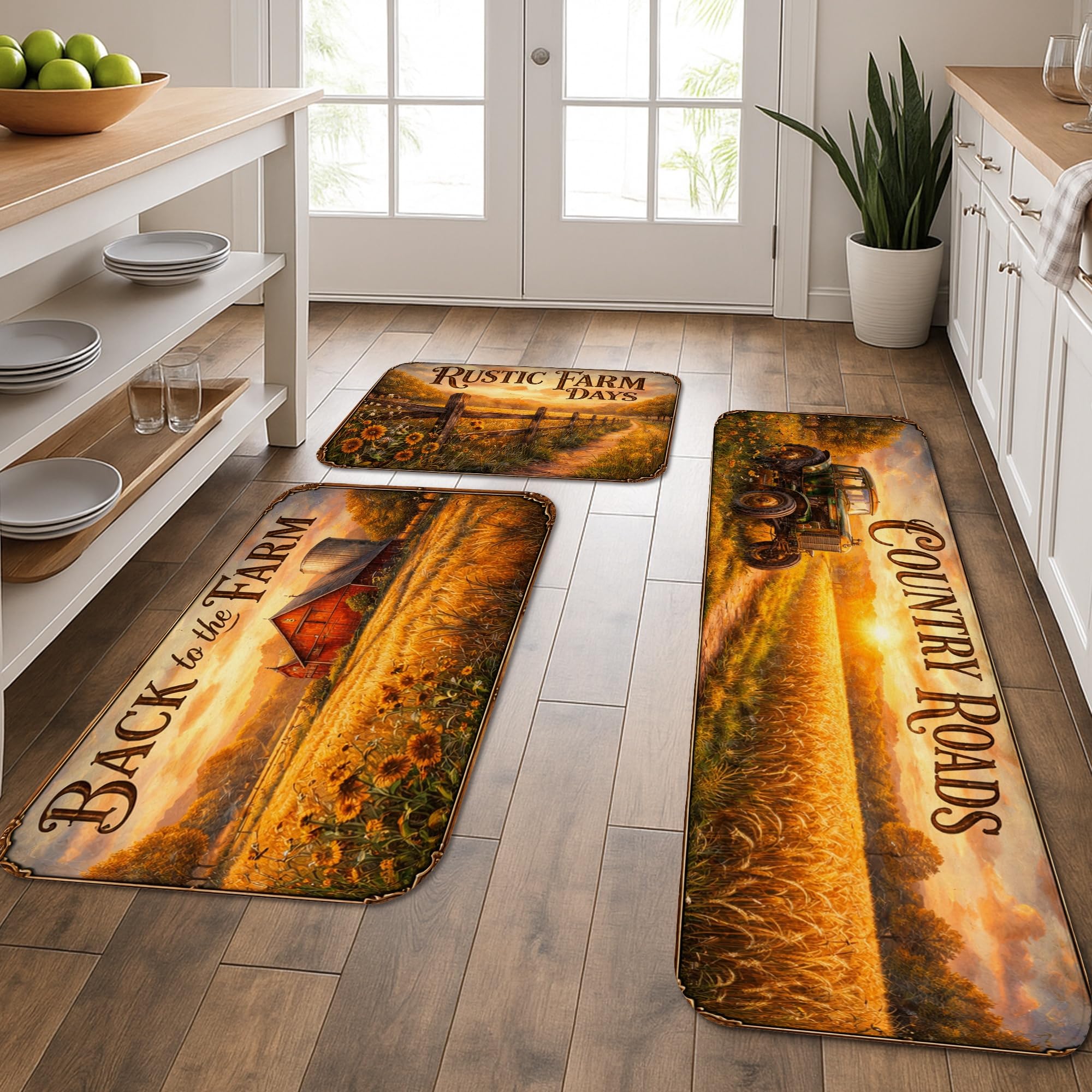 Tapis de cuisine doux et confortable lavable pour eliminer la fatigue au sol