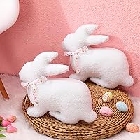 Vista 2 de 2 piezas de almohada de conejo de Pascua para abrazar, abrazable, almohada de conejo abrazable, decoración para Pascua, Navidad, cumpleaños