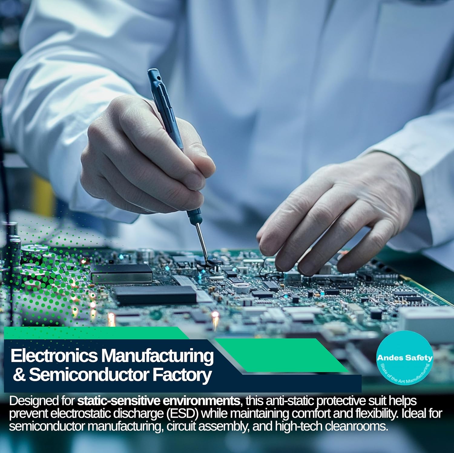 Andes 25 Pack Hazmat Suits, Heavy Duty Paint Suits, Disposable Protective Coveralls with Collar, Elastic Wrists and Ankles