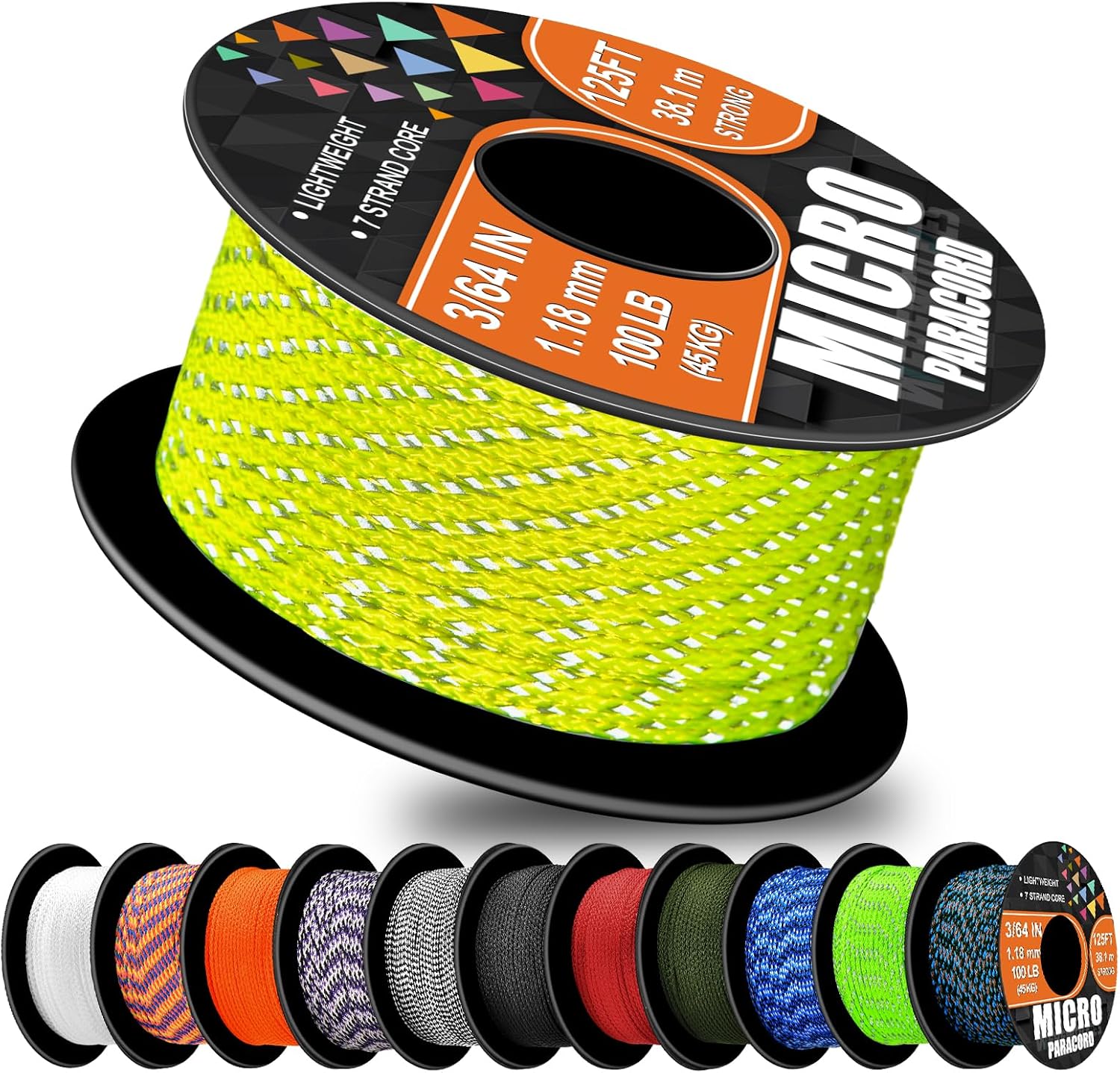 WEREWOLVES 1.18mm Micro Paracord, 125 ft Thin Paracord for Crafts