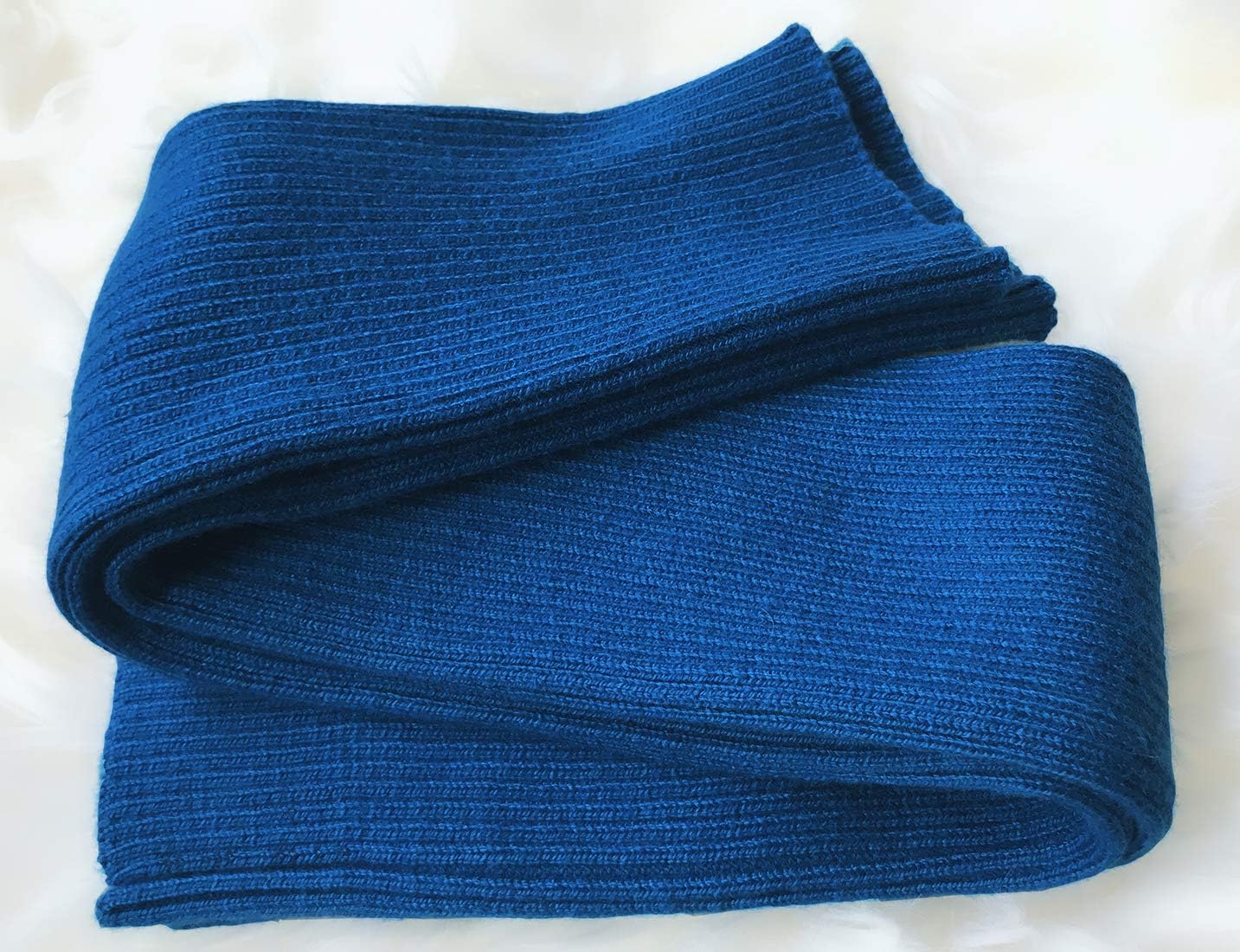 Lemoyoung Women's Cashmere Warm Long Fingerless Gloves Winter Arm Warmer (Navy Blue)