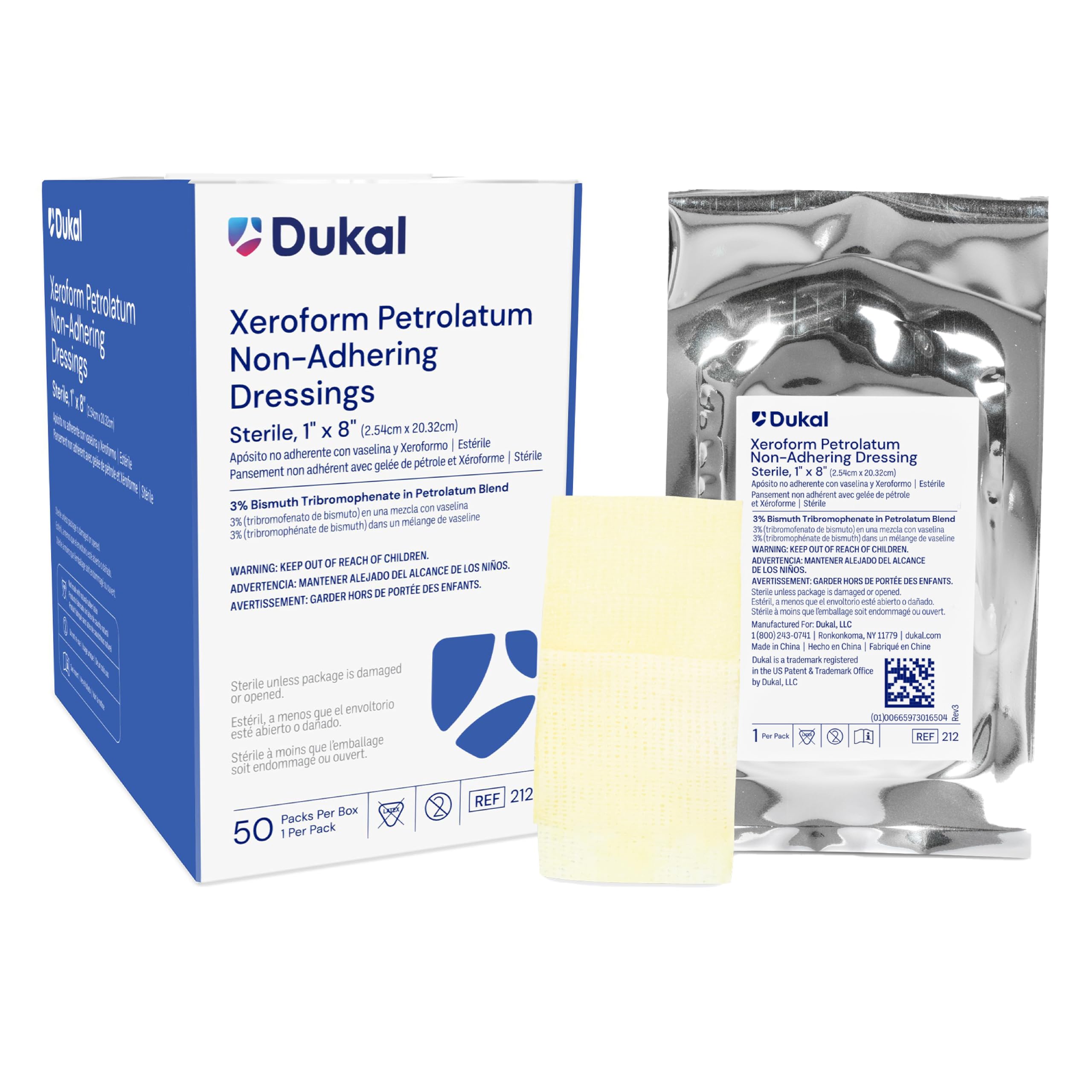 Amazon.com: Dukal Xeroform Petrolatum Gauze, Sterile, 1
