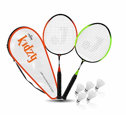 Jaspo Kidzy Steel Badminton Racket Set with 5pc. Feather Shuttlecock