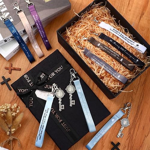 Miniatura 6 de Roowest 120 llaveros de la Biblia, con versículo bíblico, llavero inspirador, regalos a granel para iglesia religiosa