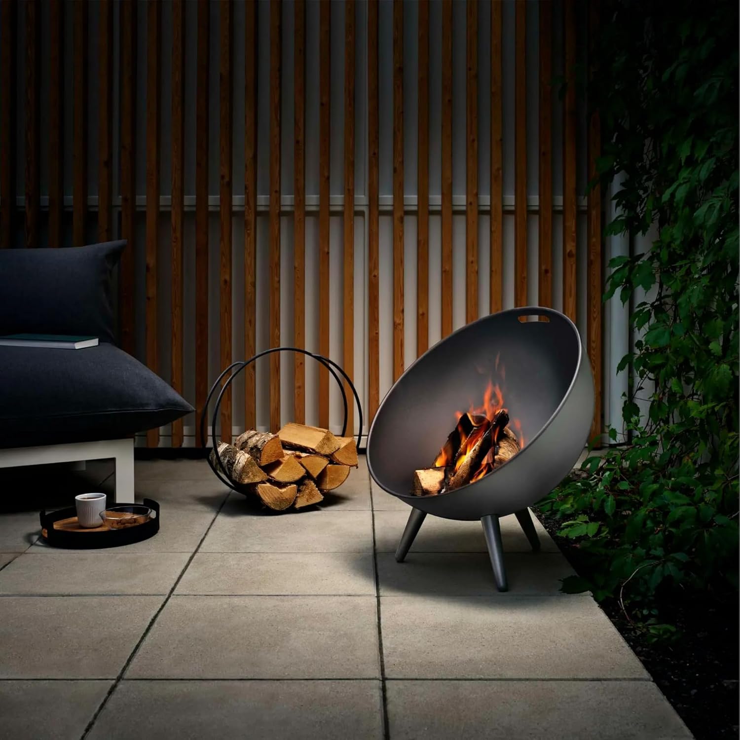 Eva Solo FireGlobe Outdoor Fire Pit | Garden or Patio Fireplace | Wood Burning Firepits | Danish Design & Functionality | Aluminium & Enamelled Steel