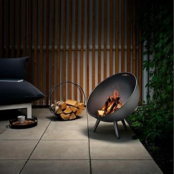 Eva Solo FireGlobe Outdoor Fire Pit | Garden or Patio Fireplace | Wood Burning Firepits | Danish Design & Functionality | Aluminium & Enamelled Steel