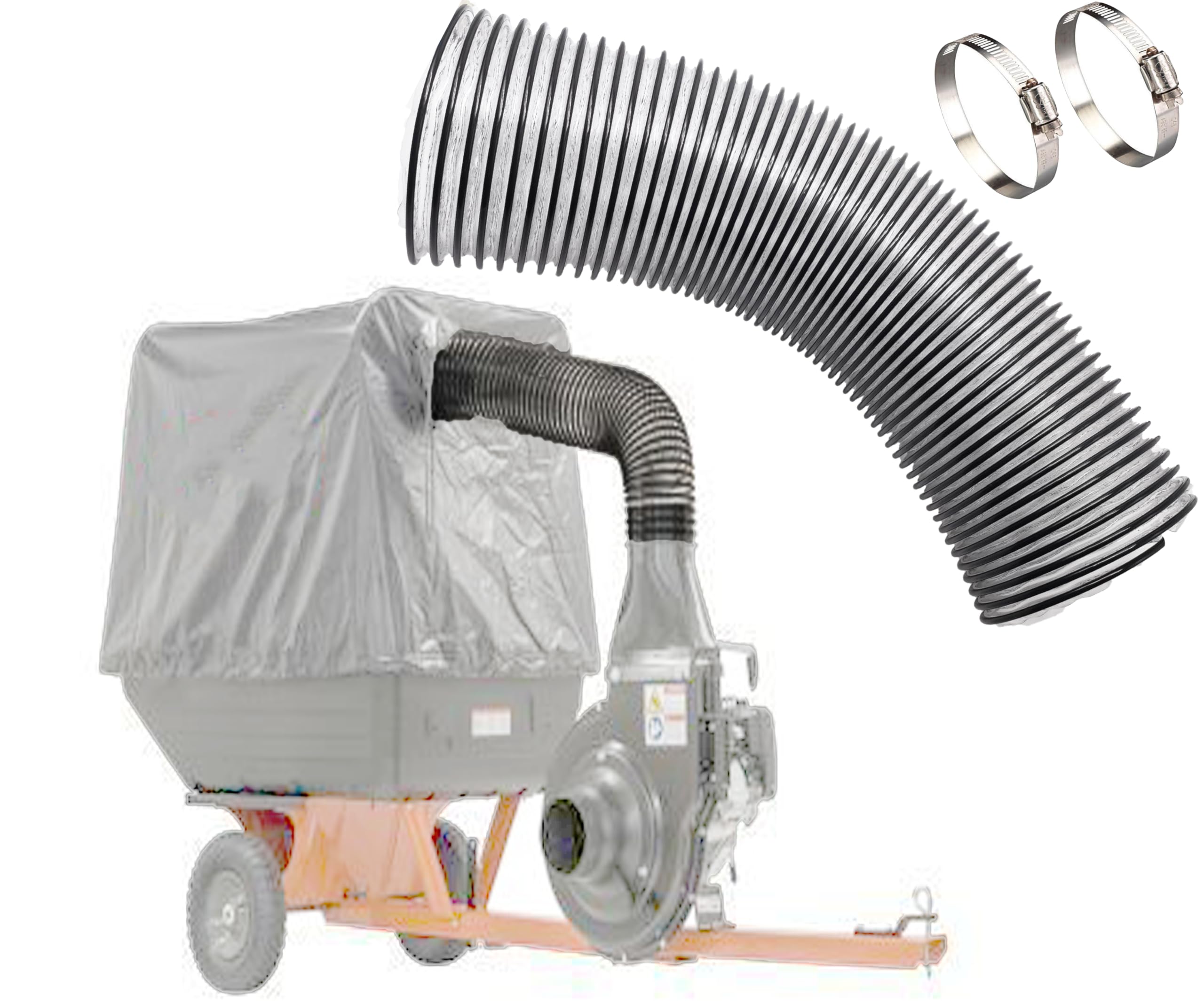 Amazon.com: 1pcs 41882 Clear Hose, Leaf Vacuum Hose with 2pcs clamp (6 ...