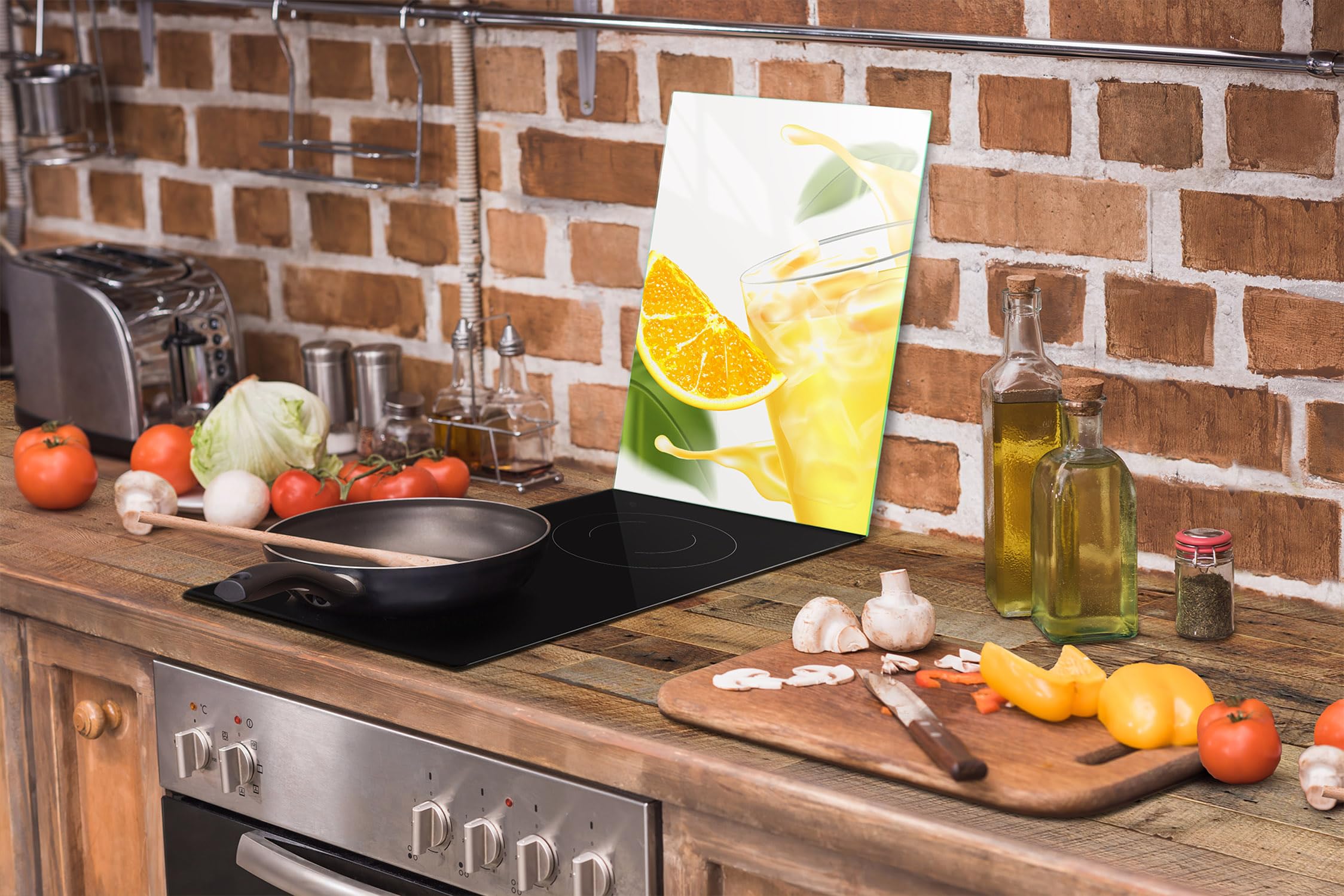 DarHaus Plaque de recouvrement, 35 x 52 cm, en verre, pour cuisinières électrique, à induction, convient comme décoration, protection DarHaus Plaque de recouvrement, 35 x 52 cm, en verre, pour cuisinières électrique, à induction, convient comme décoration, protection