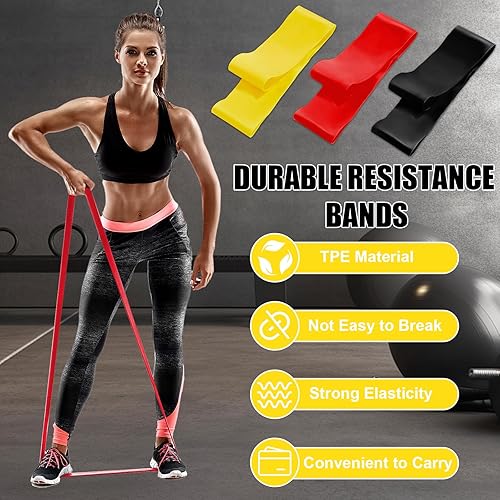 Miniatura 5 de 6 bandas de ejercicio de resistencia para entrenamiento, bandas elásticas para fitness, yoga, pilates, estiramiento, entrenamiento de fuerza,