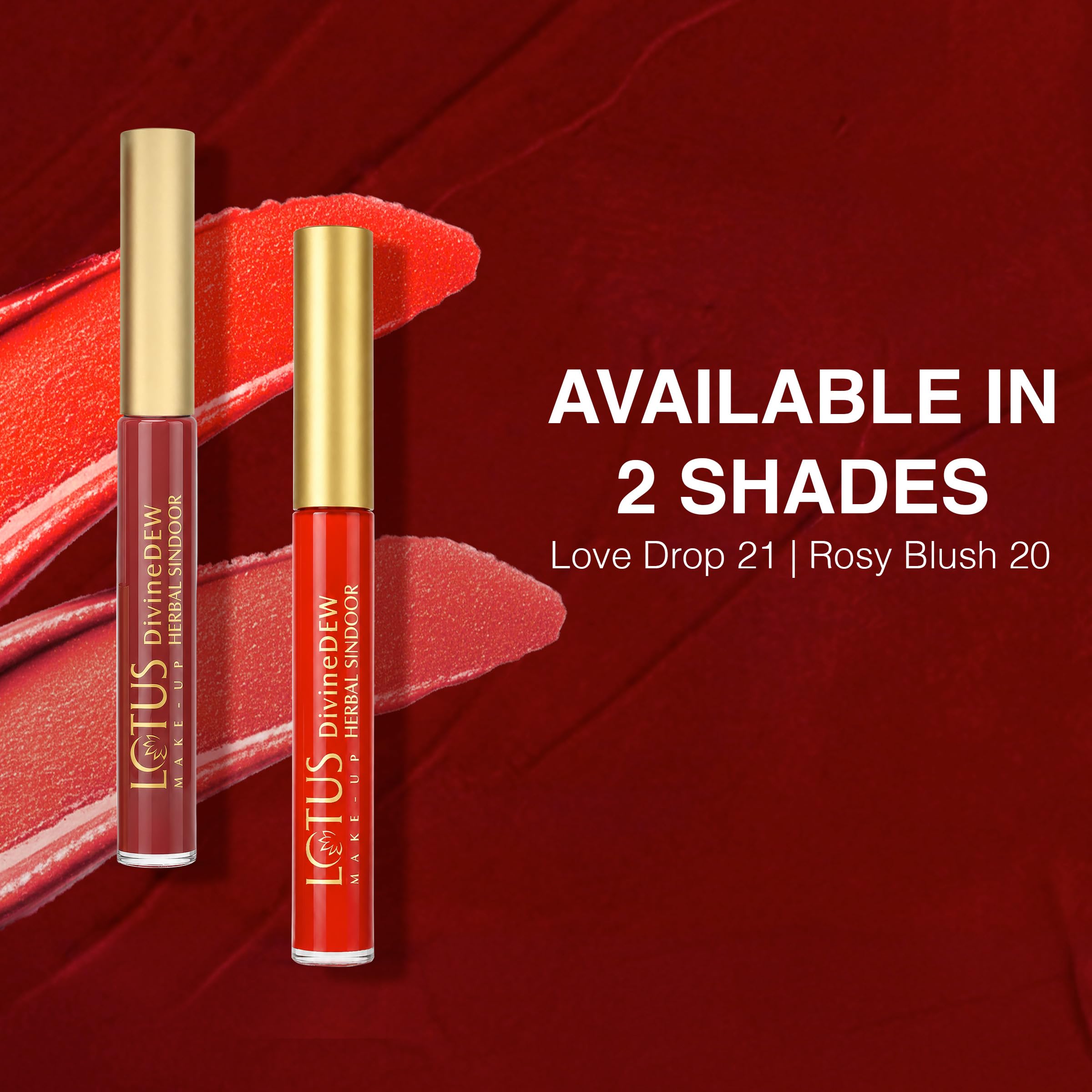 Lotus Make-Up Divine Dew Herbal Sindoor Rosy Blush | Waterproof | Long-Lasting, Smudge-Proof & Fade-Proof | Sponge Tip Applicator | Botanical Extracts | Mercury Free | Travel Friendly | Maroon | 5.4 ml 4