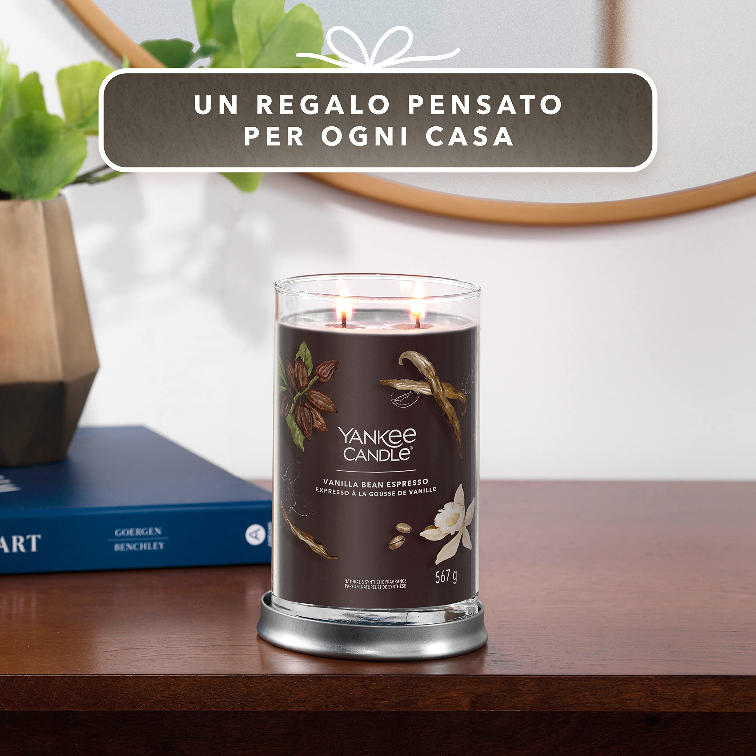Yankee Candle Signature candela profumata | Espresso alla vaniglia in tumbler grande | Candele di miscela di cera di soia lunga durata | regalo perfetto per le donne
