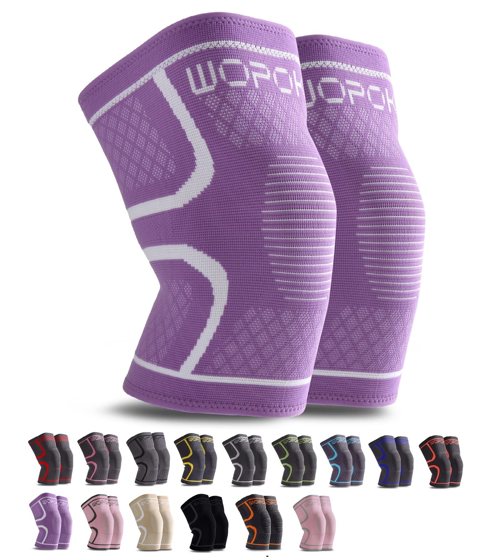 Ginocchiere per il dolore al ginocchio, supporto per sollevamento pesi, corsa, squat, basket, allenamento, sollievo dal dolore al ginocchio per rottura del menisco, artrite (2 pezzi)