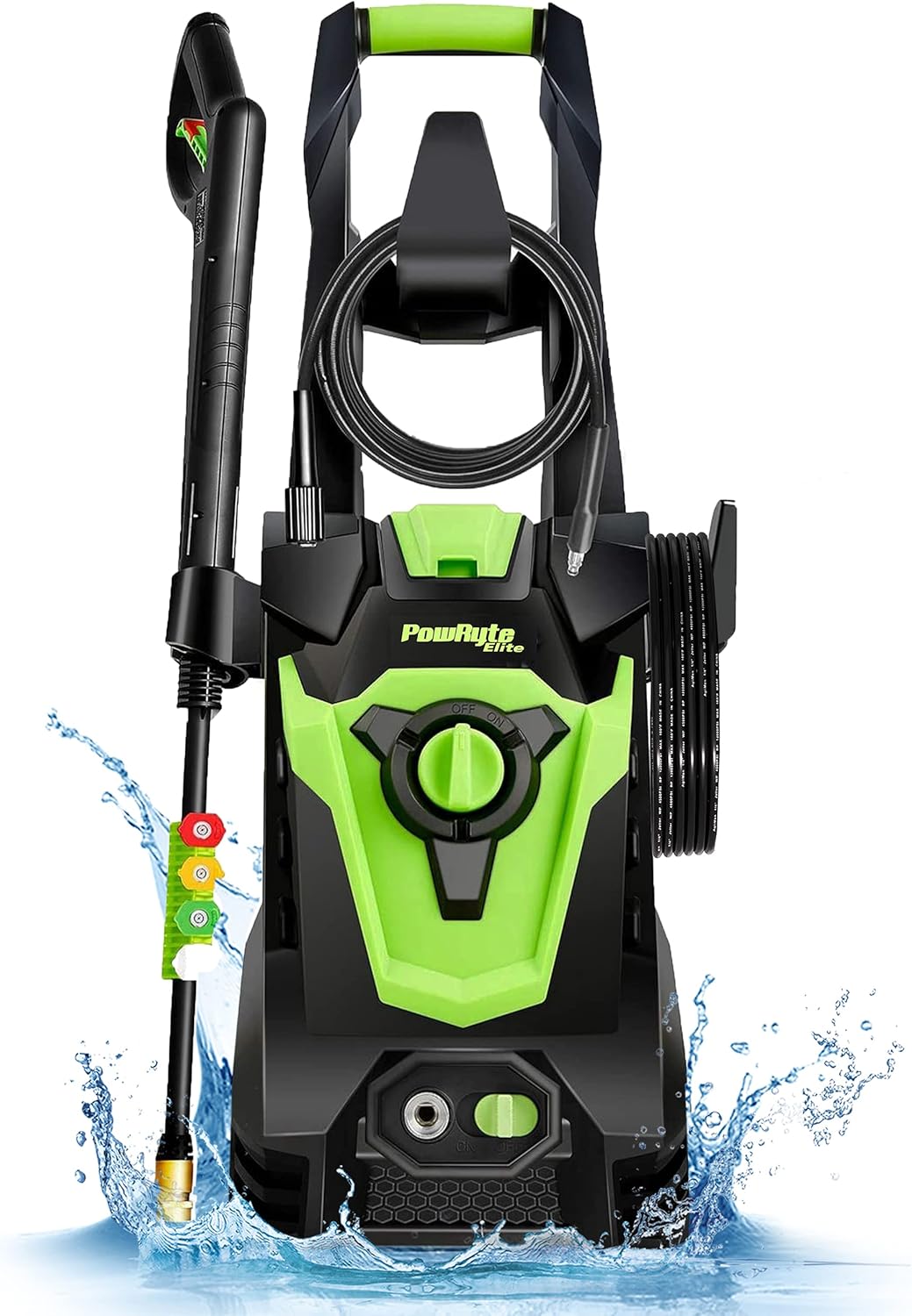 PowRyte Elite Electric Pressure Washer, Power Washer, 4 Different Pressure Tips, Foam Cannon, 4000 PSI 3.0 GPM Best for Cleaning Car, Home, Driveway, Deck : Garden & Outdoor