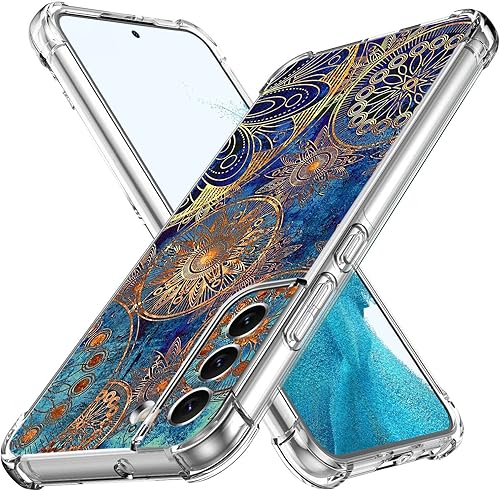 Miniatura 2 de Funda para Galaxy S21 FE 5G, magníficos colores circulares Manala protección contra caídas, a prueba de golpes, TPU de cuerpo completo, resistente a