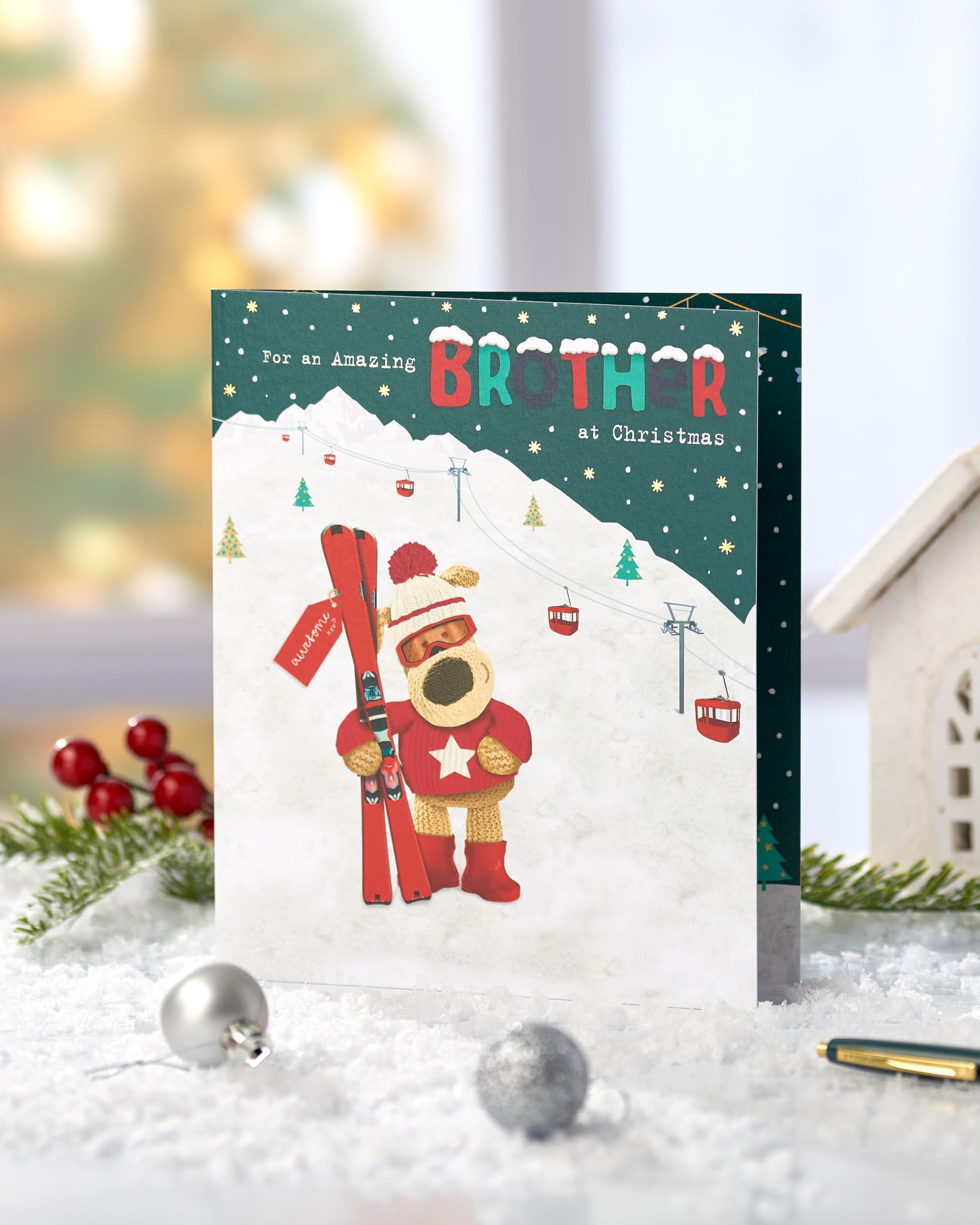 Boofle For An Amazing Brother Cute Christmas Greeting Card - Image 3