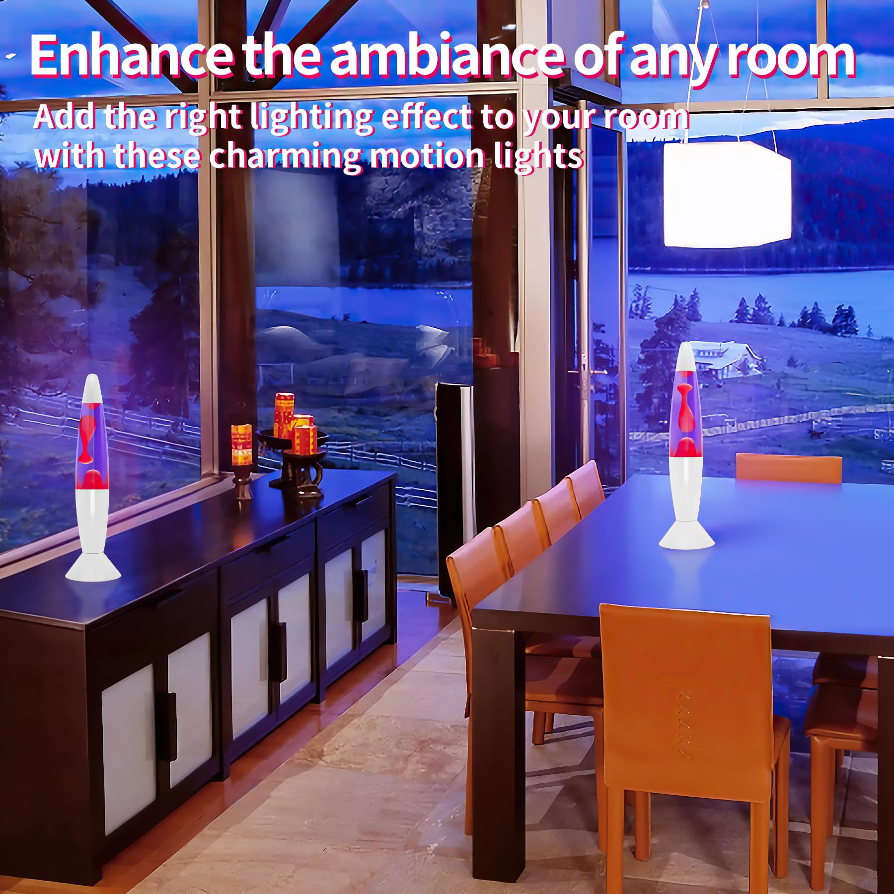 FineLiMoLa 14‘’White Base Magma Liquid Motion Lamp with Purple Liquid and Pink Wax for Adults Kids Night Light Lamp Decoration for Living-Room Bedroom Christmas Thanksgiving Day
