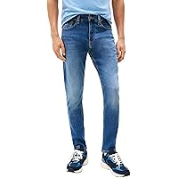 Tommy Jeans Jeans Uomo Austin Slim Tapered Elasticizzati, Blu (Denim Medium)
