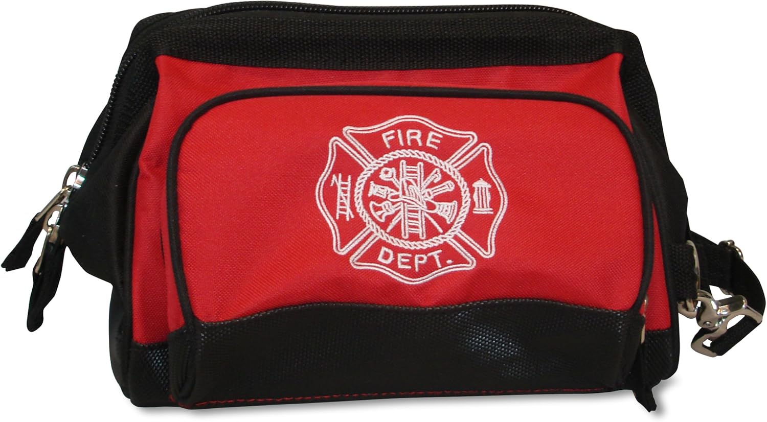 Lightning X Products Fireman's All-Purpose Wide Mouth Toiletry/Personal Tool Bag for Shift Firefighter with Maltese Cross