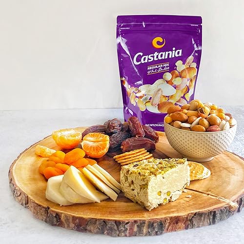 Miniatura 9 de Castania Nueces libanesas, mezcla baja en sal, pistachos, almendras, anacardos, avellanas, cacahuetes, semillas de calabaza y garbanzos, 16 onzas