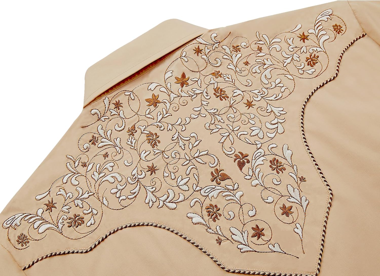 Men's Western Cowboy Shirt Embroidered Long Sleeve Casual Button Down Shirt - Image 3