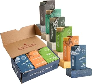 Crate 61 Organics Natural Cold Process Bar Soap Pack of 6 for Men - Handmade in Canada, Plant-Based, Premium Essential Oils for Dry Skin