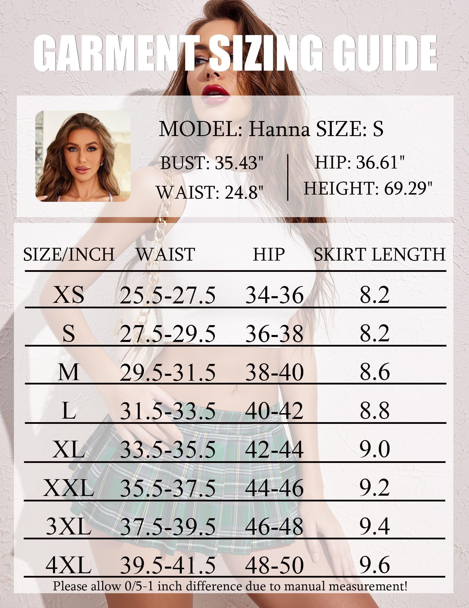 Avidlove Pleated Skirts for Women Y2k Mini Skirt Casual Short Skirts Micro Skirt XS-4XL: Medium Green Plaid