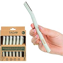 TADA Doğal G&uuml;zellik Biyobozunur Dermaplaning Aracı 12pk, Y&uuml;z Kaş Y&uuml;z Jiletleri, Y&uuml;z Tıraş Makinesi & Peeling Yeşil
