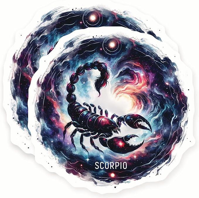 Scorpio Stickers - Zodiac Sign - Astrology Stickers - Galaxy Sticker - 2 Pack - 5
