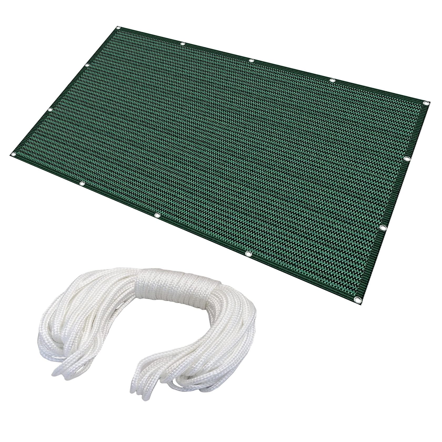Voile d'ombrage 1.2x3.5m HDPE protection UV 95% vert foncé