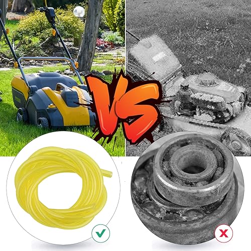 Miniatura 5 de Atunee Tubo de manguera de línea de combustible de 4 tamaños de 4 pies de largo + paquete de 4 bombillas de imprimación para recortadora Husqvarna