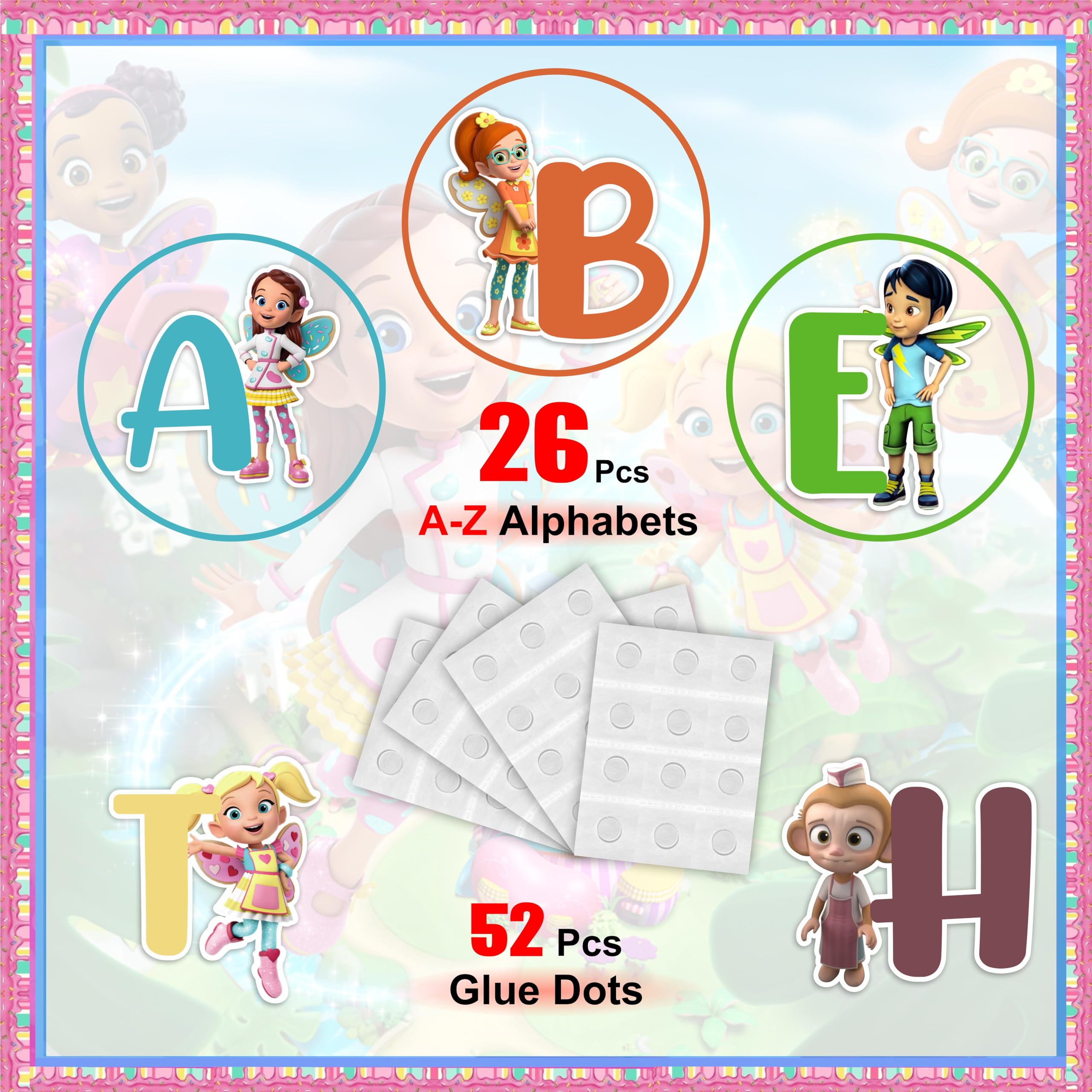 Seyal® Buterbean Cafe A - Z Alphabet Wall Sticker, Small - Image 4