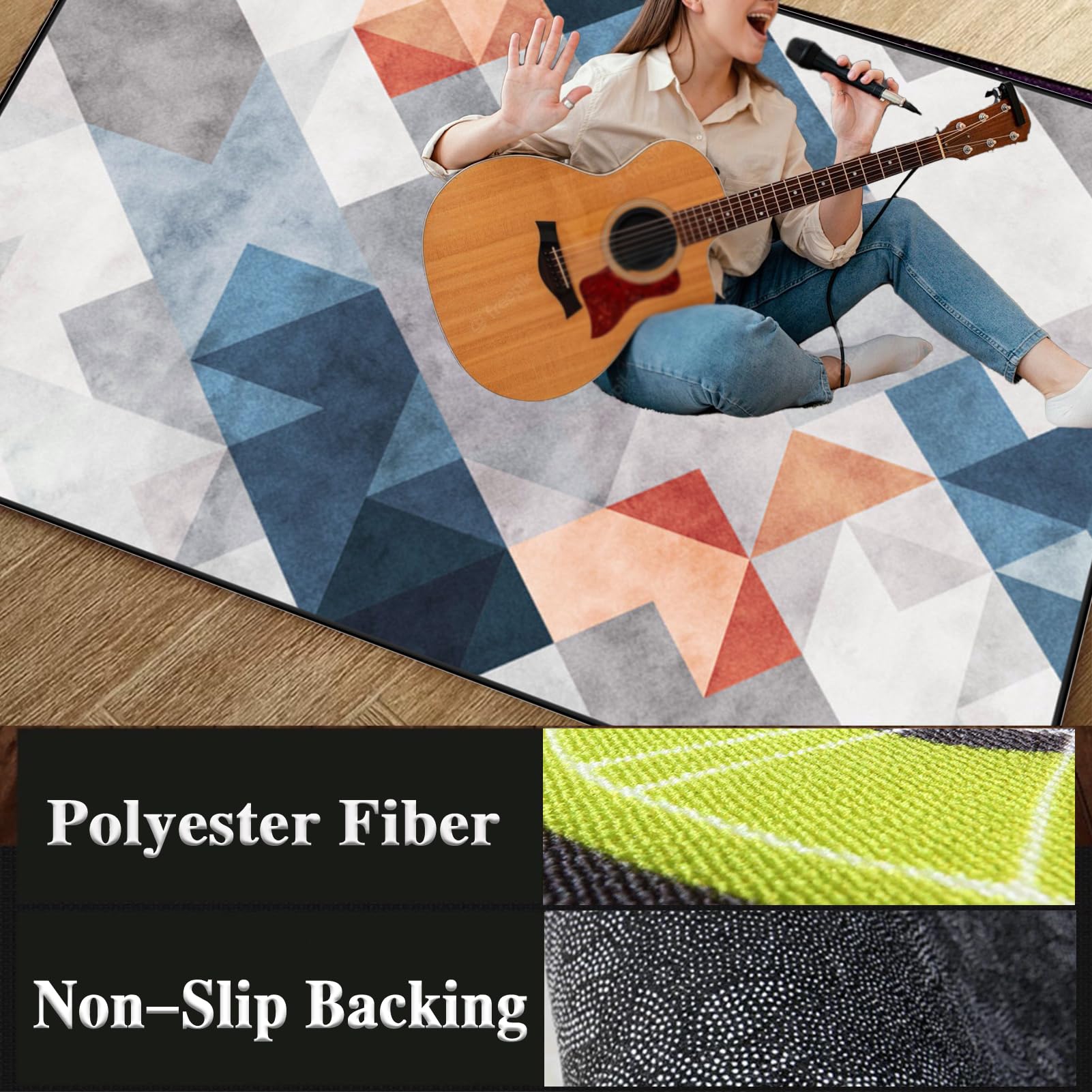 Drum Teppich, Schlagzeugteppich rutschfeste, Trommel Teppiche Elektronisches Schlagzeug Antivibrationsmatten, Professionelle Schallschutzmatte, Schallschutz Teppichmatte Schlagzeug matte 200 x 180 cm