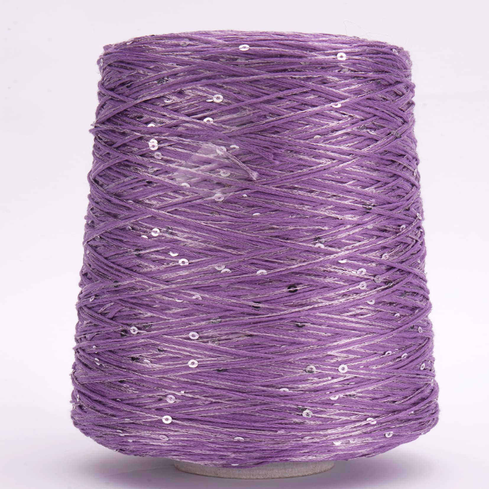 filato, filato per uncinetto, 500g Filato di puro cotone con paillettes Filo di cotone tessuto a mano Filato morbido scintillante for coperte all'uncinetto Maglione lavorato a maglia(9)